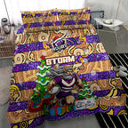 Storm Rugby Merry Christmas Bedding Set Indigenous Australian Art