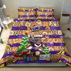 Storm Rugby Merry Christmas Bedding Set Indigenous Australian Art