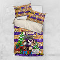 Storm Rugby Merry Christmas Bedding Set Indigenous Australian Art