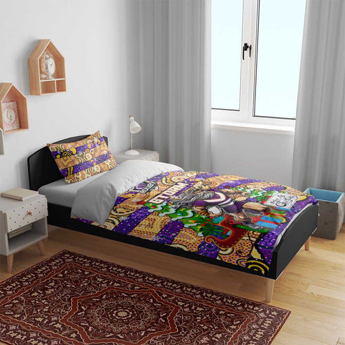 Storm Rugby Merry Christmas Bedding Set Indigenous Australian Art