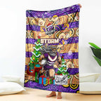 Storm Rugby Merry Christmas Blanket Indigenous Australian Art