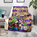Storm Rugby Merry Christmas Blanket Indigenous Australian Art