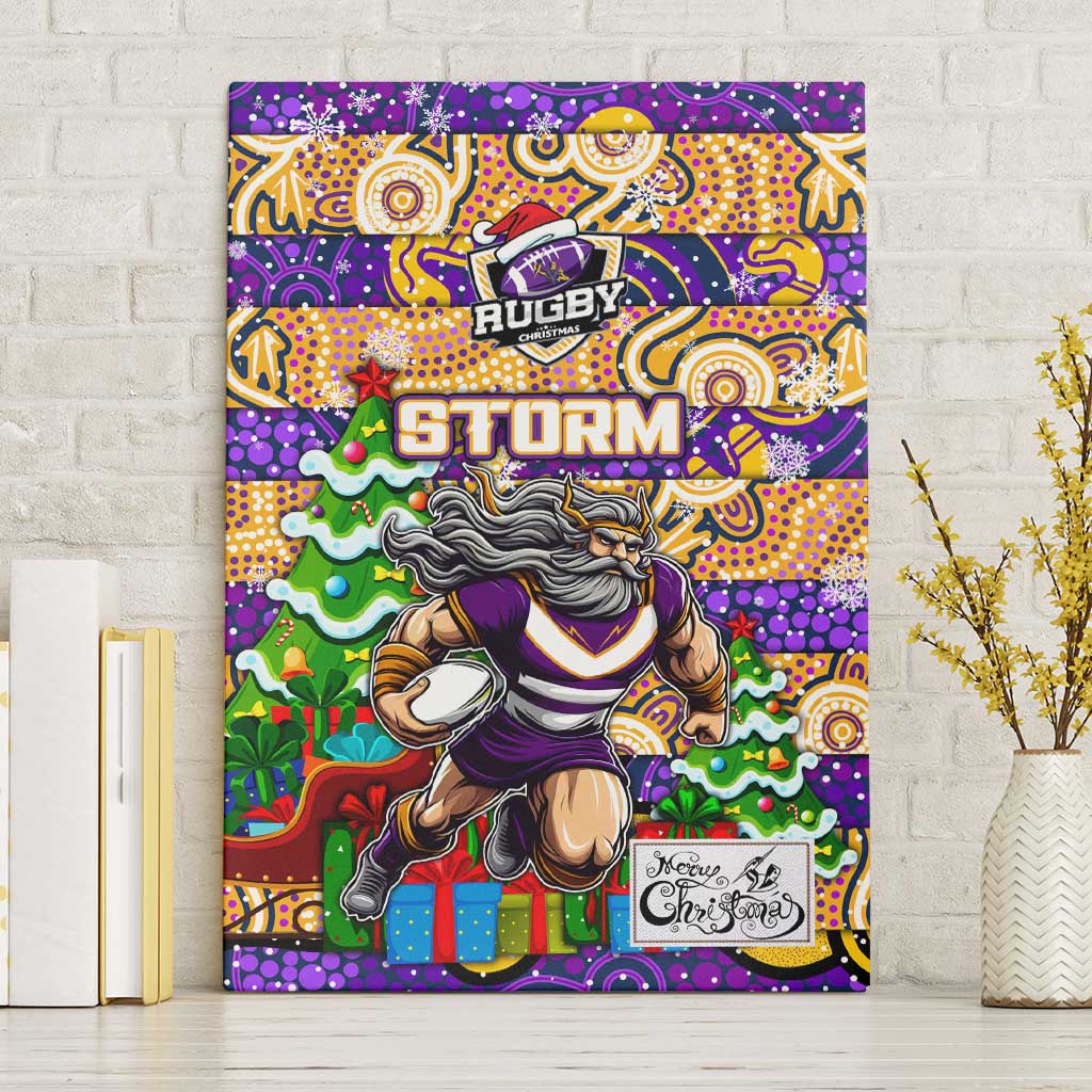 Storm Rugby Merry Christmas Canvas Wall Art Indigenous Australian Art