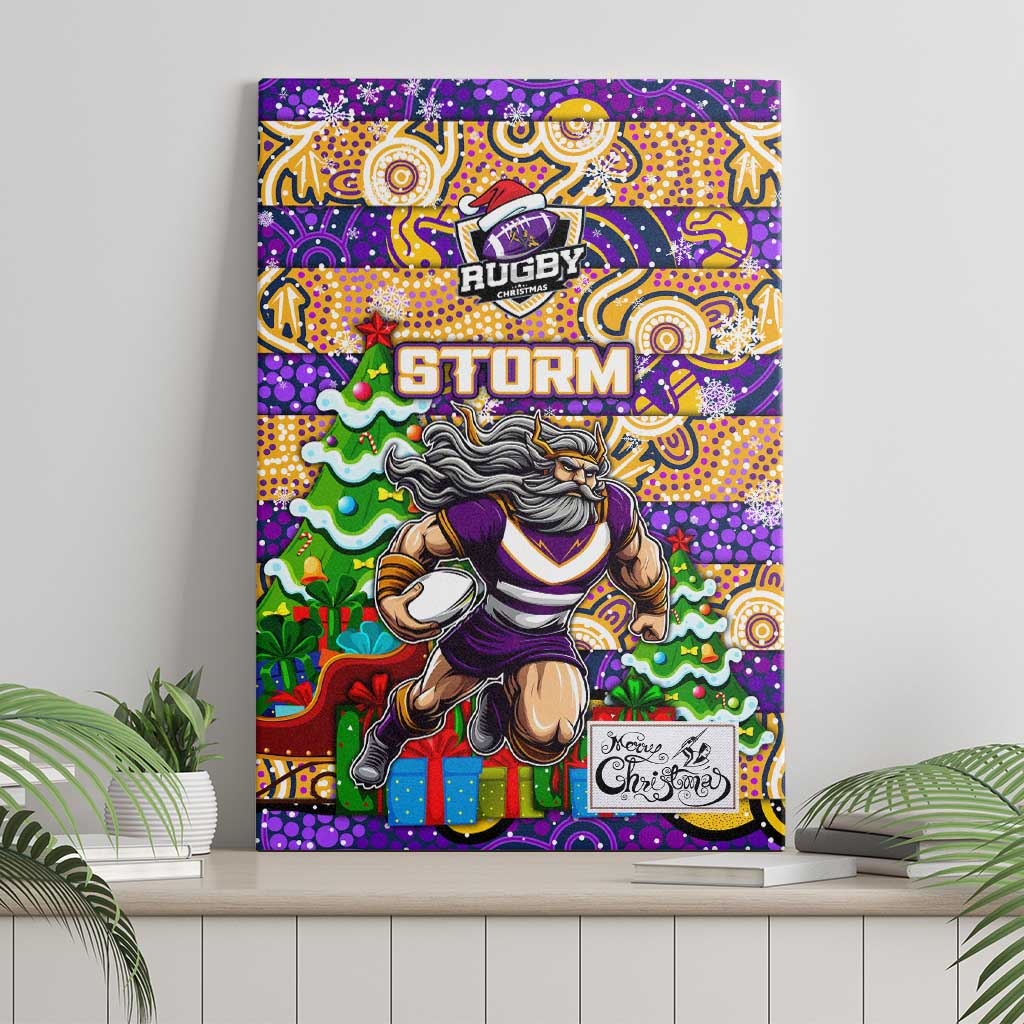 Storm Rugby Merry Christmas Canvas Wall Art Indigenous Australian Art