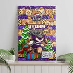 Storm Rugby Merry Christmas Canvas Wall Art Indigenous Australian Art