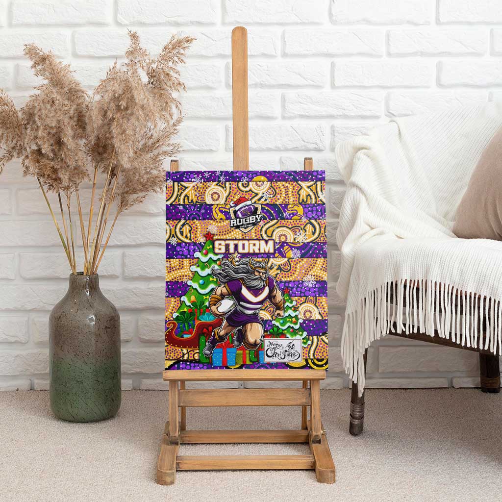 Storm Rugby Merry Christmas Canvas Wall Art Indigenous Australian Art