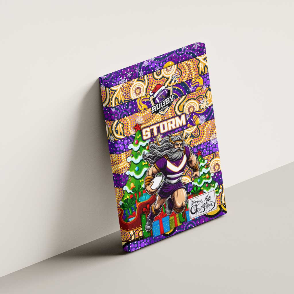 Storm Rugby Merry Christmas Canvas Wall Art Indigenous Australian Art