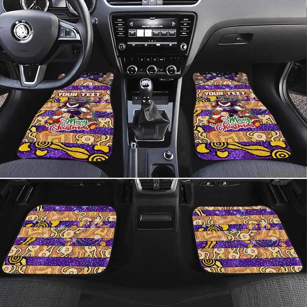 Storm Rugby Merry Christmas Car Mats Indigenous Australian Art