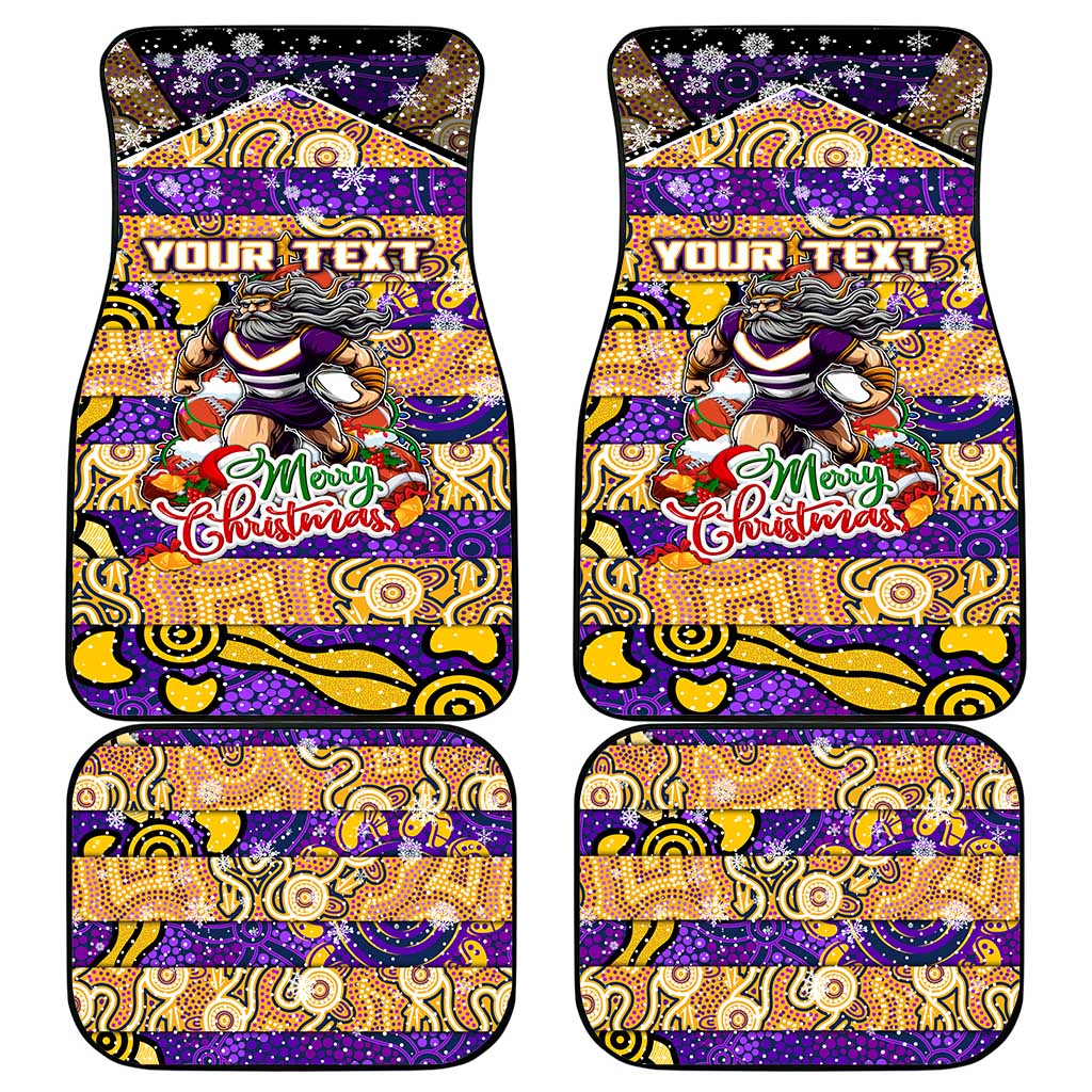 Storm Rugby Merry Christmas Car Mats Indigenous Australian Art