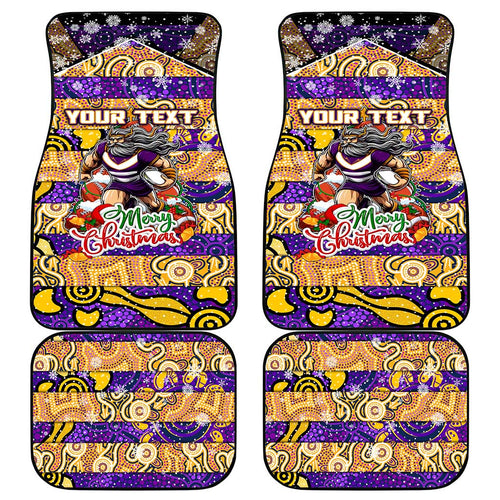 Storm Rugby Merry Christmas Car Mats Indigenous Australian Art