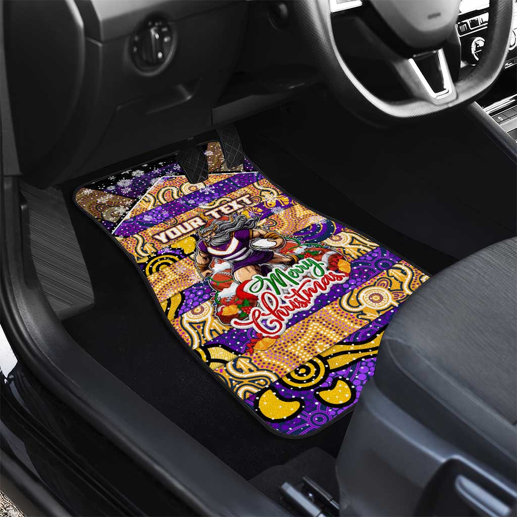 Storm Rugby Merry Christmas Car Mats Indigenous Australian Art