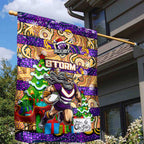 Storm Rugby Merry Christmas Garden Flag Indigenous Australian Art