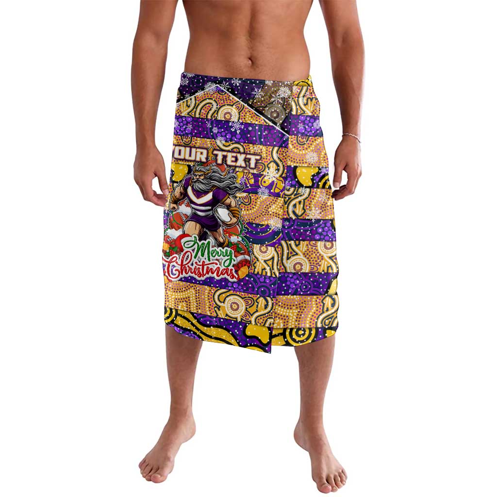 Custom Storm Rugby Merry Christmas Lavalava Indigenous Australian Art