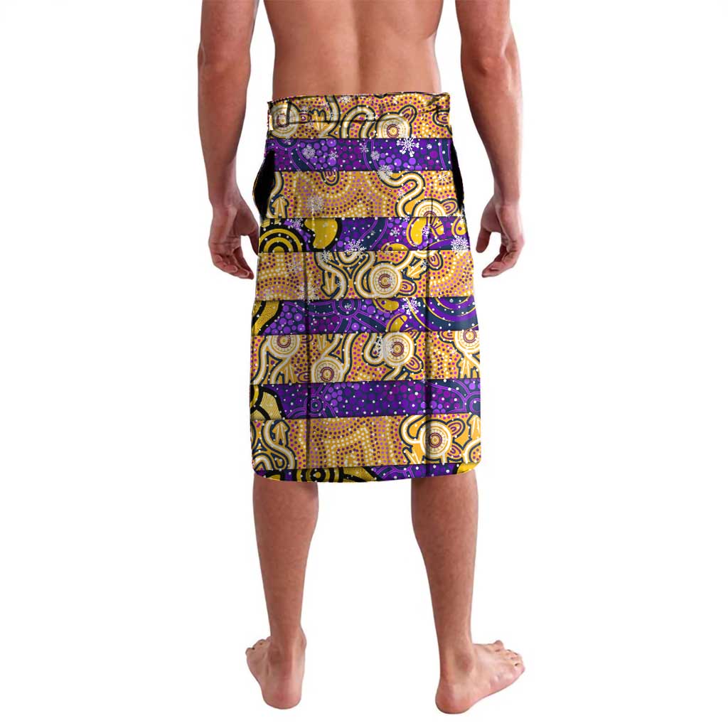Custom Storm Rugby Merry Christmas Lavalava Indigenous Australian Art