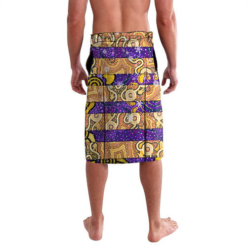 Custom Storm Rugby Merry Christmas Lavalava Indigenous Australian Art