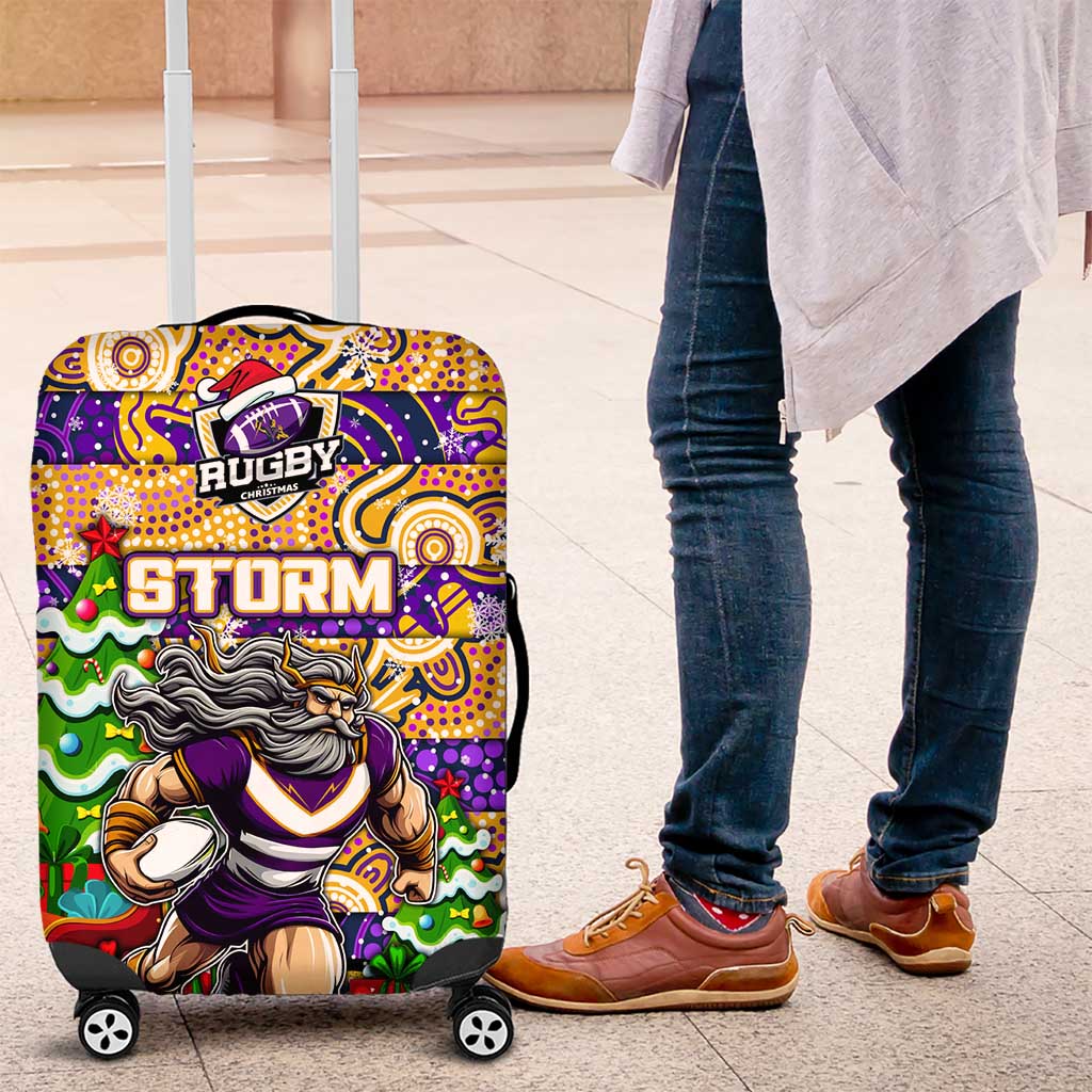 Storm Rugby Merry Christmas Luggage Cover Indigenous Australian Art