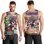 Custom Storm Rugby Merry Christmas Men Tank Top Indigenous Australian Art