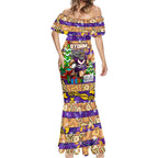 Custom Storm Rugby Merry Christmas Mermaid Dress Indigenous Australian Art