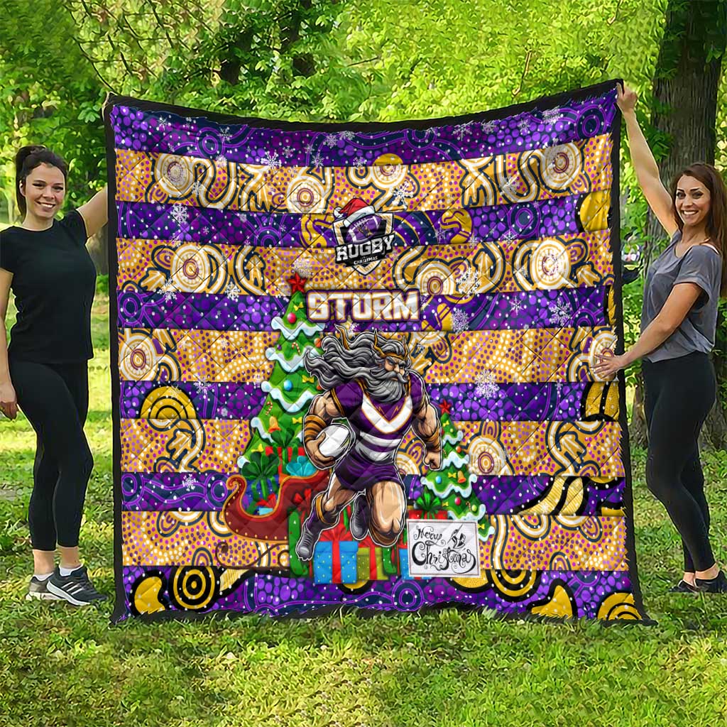 Storm Rugby Merry Christmas Quilt Indigenous Australian Art