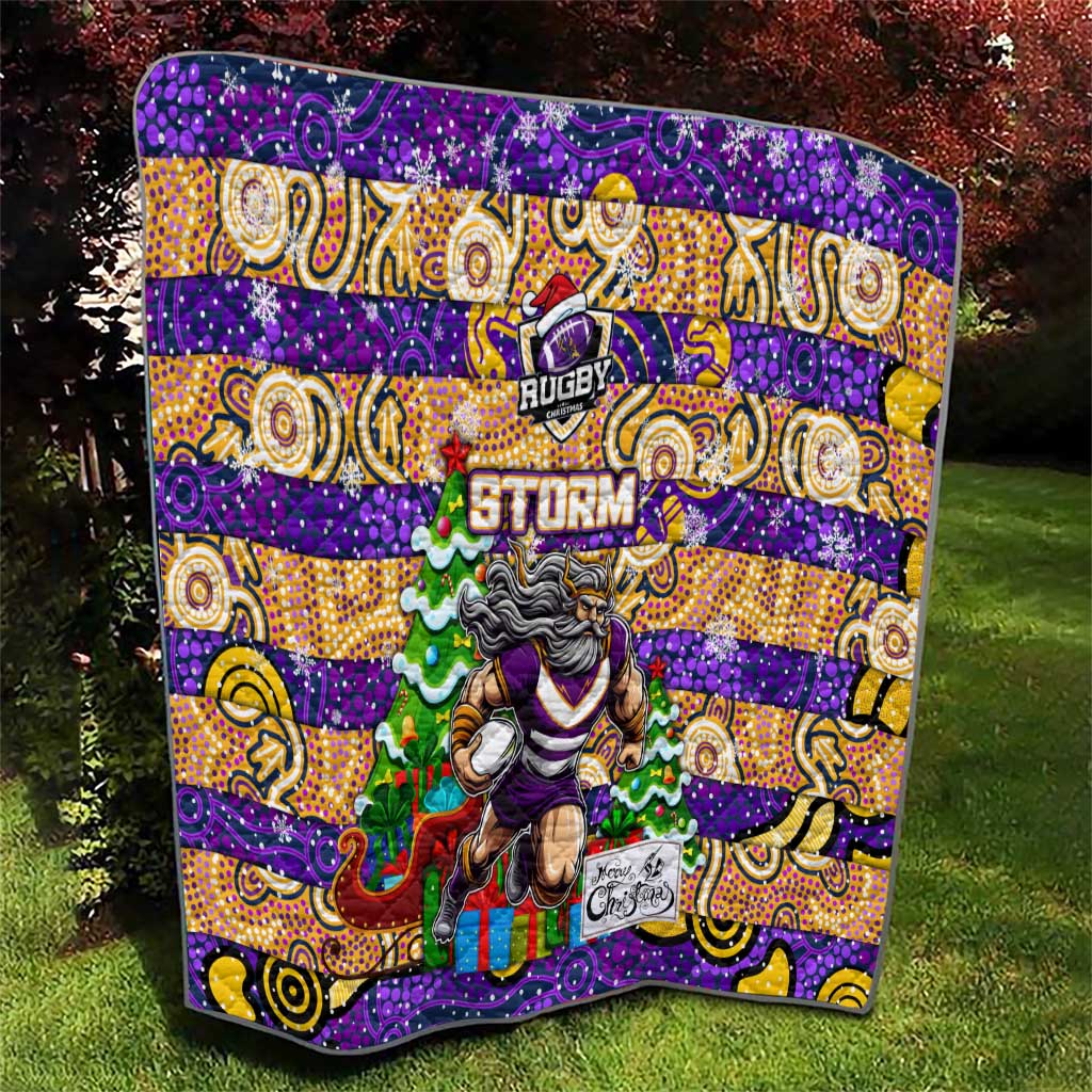 Storm Rugby Merry Christmas Quilt Indigenous Australian Art