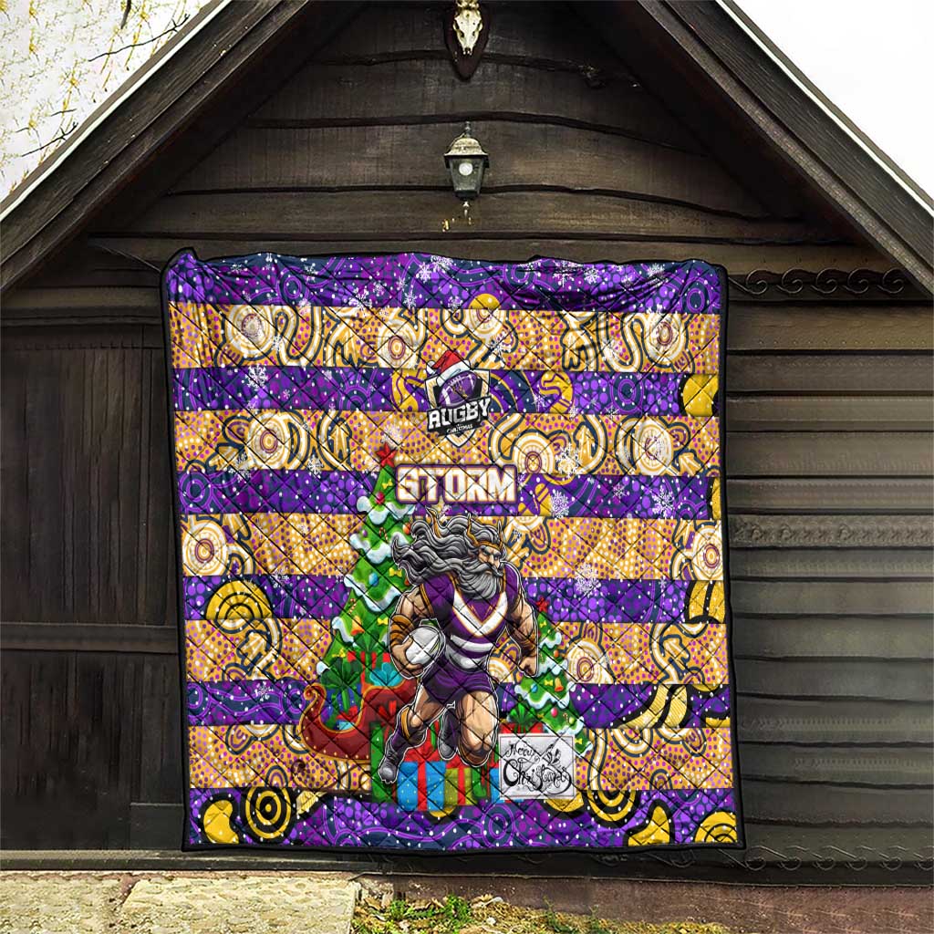 Storm Rugby Merry Christmas Quilt Indigenous Australian Art