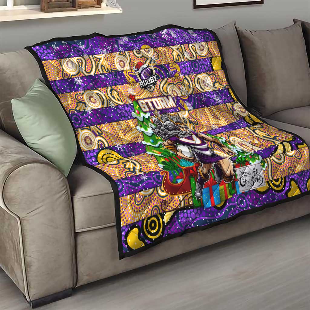 Storm Rugby Merry Christmas Quilt Indigenous Australian Art