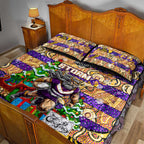 Storm Rugby Merry Christmas Quilt Bed Set Indigenous Australian Art