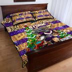 Storm Rugby Merry Christmas Quilt Bed Set Indigenous Australian Art