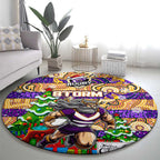 Storm Rugby Merry Christmas Round Carpet Indigenous Australian Art