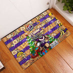 Storm Rugby Merry Christmas Rubber Doormat Indigenous Australian Art