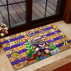 Storm Rugby Merry Christmas Rubber Doormat Indigenous Australian Art