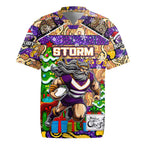 Custom Storm Rugby Merry Christmas Rugby Jersey Indigenous Australian Art