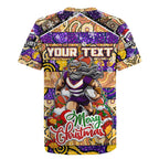 Custom Storm Rugby Merry Christmas Rugby Jersey Indigenous Australian Art