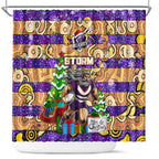 Storm Rugby Merry Christmas Shower Curtain Indigenous Australian Art