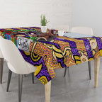 Storm Rugby Merry Christmas Tablecloth Indigenous Australian Art