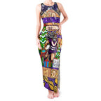 Custom Storm Rugby Merry Christmas Tank Maxi Dress Indigenous Australian Art