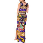 Custom Storm Rugby Merry Christmas Tank Maxi Dress Indigenous Australian Art