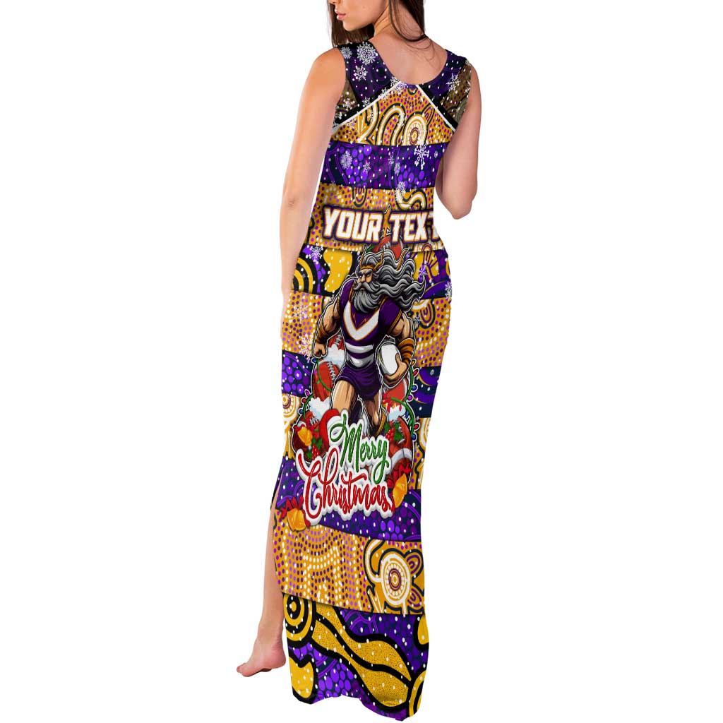 Custom Storm Rugby Merry Christmas Tank Maxi Dress Indigenous Australian Art