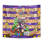 Storm Rugby Merry Christmas Tapestry Indigenous Australian Art