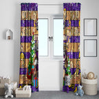 Storm Rugby Merry Christmas Window Curtain Indigenous Australian Art