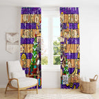Storm Rugby Merry Christmas Window Curtain Indigenous Australian Art