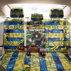 Cowboys Rugby Merry Christmas Back Car Seat Cover Indigenous Australian Art