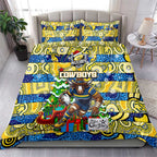 Cowboys Rugby Merry Christmas Bedding Set Indigenous Australian Art