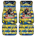 Cowboys Rugby Merry Christmas Car Mats Indigenous Australian Art