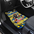 Cowboys Rugby Merry Christmas Car Mats Indigenous Australian Art