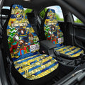 Cowboys Rugby Merry Christmas Car Seat Cover Indigenous Australian Art