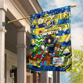Cowboys Rugby Merry Christmas Garden Flag Indigenous Australian Art