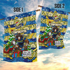 Cowboys Rugby Merry Christmas Garden Flag Indigenous Australian Art