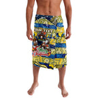 Custom Cowboys Rugby Merry Christmas Lavalava Indigenous Australian Art