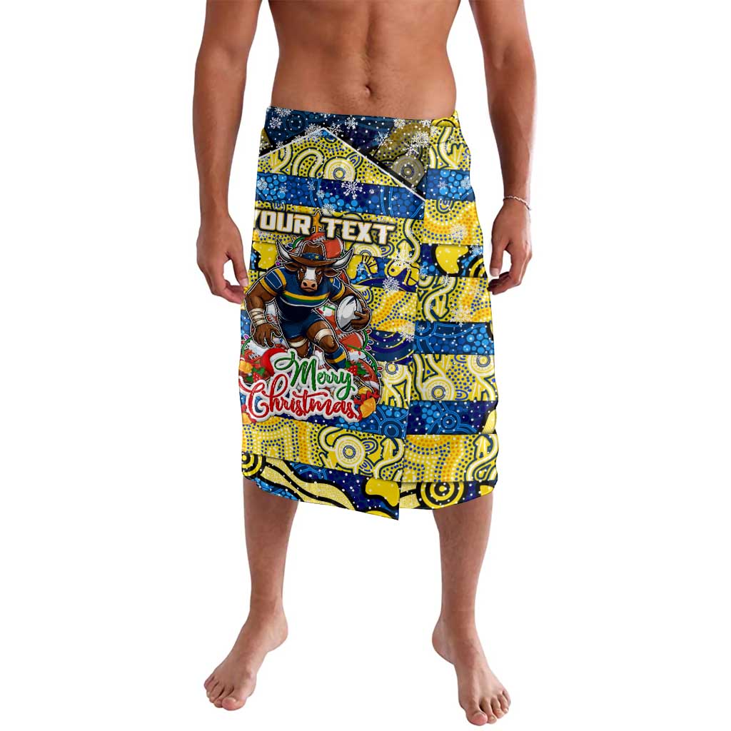 Custom Cowboys Rugby Merry Christmas Lavalava Indigenous Australian Art